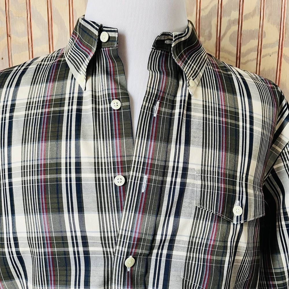 Brooks Brothers Original Polo Shirt Plaid Classic‎ Button Down Cotton Mens XL - Picture 2 of 7